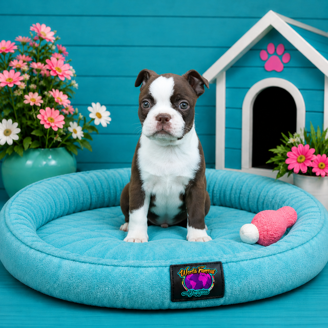 Vivoldi, Boston Terrier puppy for sale at World Famous Puppies